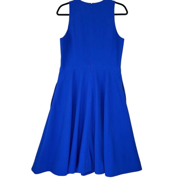 Dress the Population Blue Catalina Fit & Flare Cocktail Midi Dress Sz Large - Picture 3 of 12